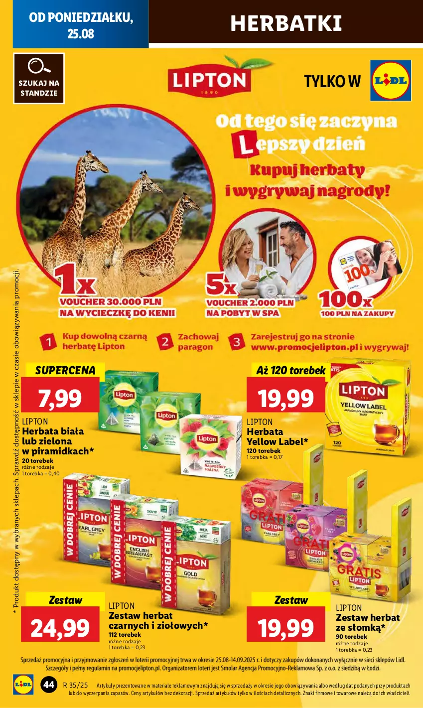Gazetka promocyjna Lidl - GAZETKA - ważna 25.08 do 27.08.2025 - strona 50 - produkty: Herbata, Lipton, Torebka