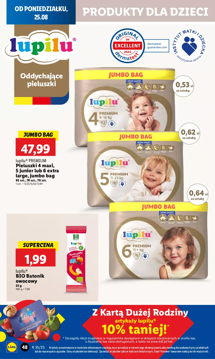 Gazetka promocyjna Lidl - GAZETKA - ważna 25.08 do 27.08.2025 - strona 54 - produkty: Baton, Bio Batonik, Dzieci, O Bag, Tonik