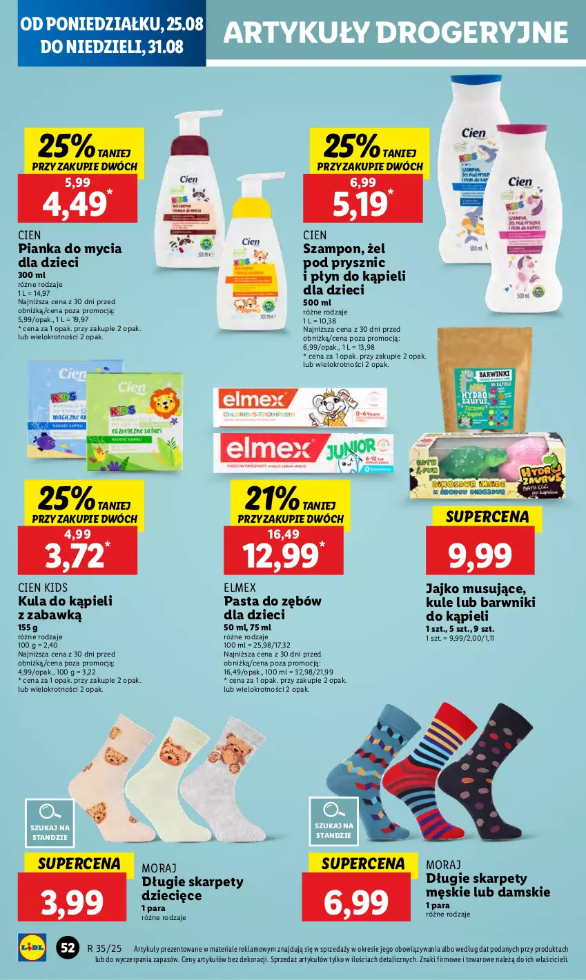 Gazetka promocyjna Lidl - GAZETKA - ważna 25.08 do 27.08.2025 - strona 58 - produkty: Dzieci, Elmex, Karp, Kula do kąpieli, Mus, Pasta do zębów, Płyn do kąpieli, Szampon