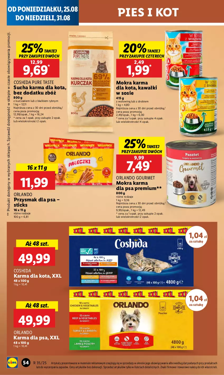 Gazetka promocyjna Lidl - GAZETKA - ważna 25.08 do 27.08.2025 - strona 62 - produkty: Kawa, Kurczak, Mokra karma, Przysmak dla psa, Pur, Sos, Sucha karma