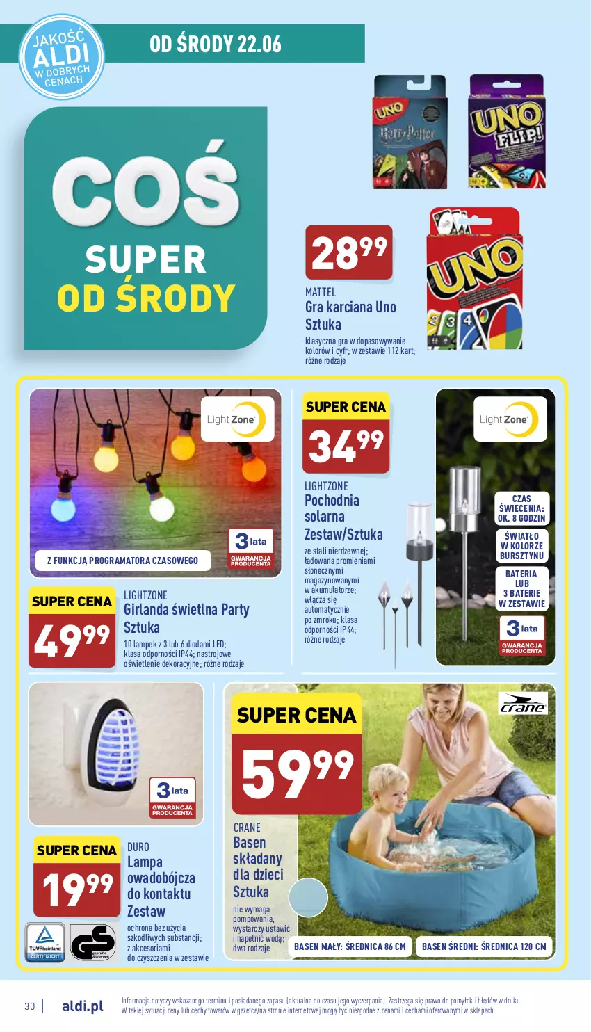 Gazetka promocyjna Aldi - Pełny katalog - ważna 20.06 do 26.06.2022 - strona 30 - produkty: Akumulator, Bateria, Bursztyn, Dzieci, Girlanda, Gra, Lampa, Mattel, Por, Rama