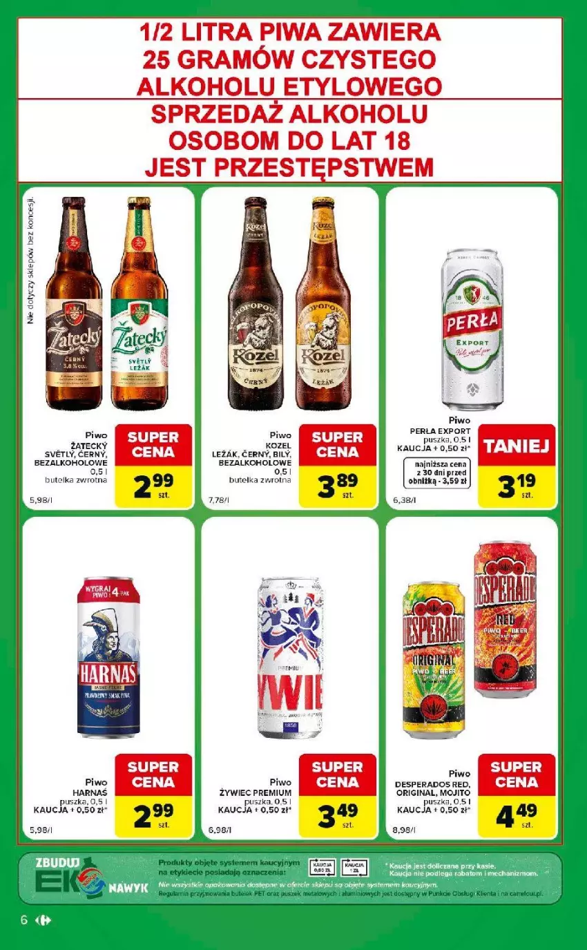 Gazetka promocyjna Carrefour - Gazetka Express w SUMIE ekspresowe zakupy - ważna 25.08 do 31.08.2026 - strona 6 - produkty: Desperados, Gin, Harnaś, Perła, Piwo, Por