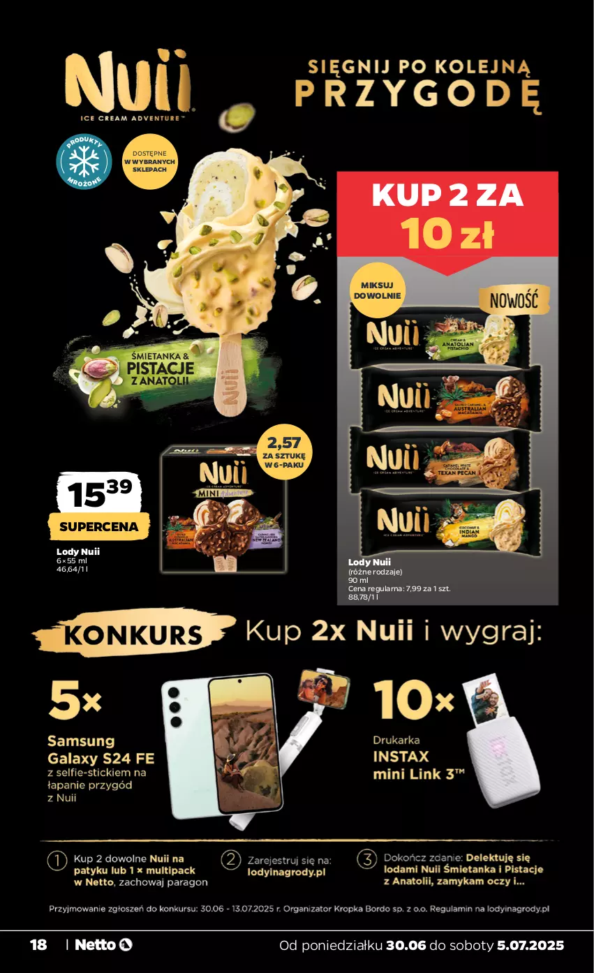 Gazetka promocyjna Netto - Od Poniedziałku - ważna 30.06 do 05.07.2025 - strona 18 - produkty: Lody
