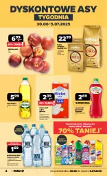 Gazetka promocyjna Netto - Od Poniedziałku - Gazetka - ważna od 05.07 do 05.07.2025 - strona 2 - produkty: Nałęczowianka, Lemoniada, Kawa, Nektarynka, Lavazza, Woda mineralna, Woda, Olej, Nektar, Mleko
