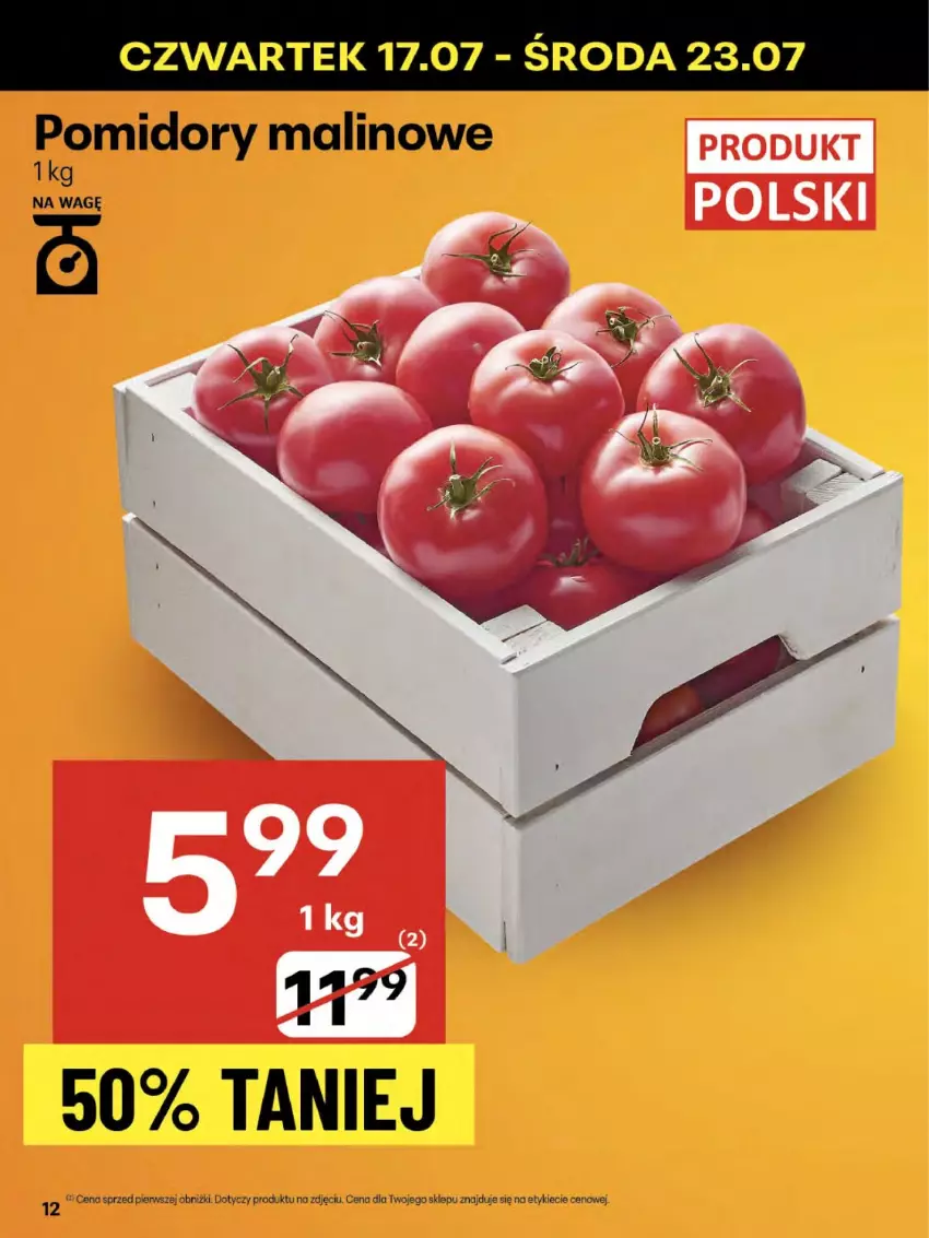 Gazetka promocyjna Delikatesy Centrum - Franczyza DC29 Czwartek - ważna 17.07 do 23.07.2025 - strona 12 - produkty: Pomidory