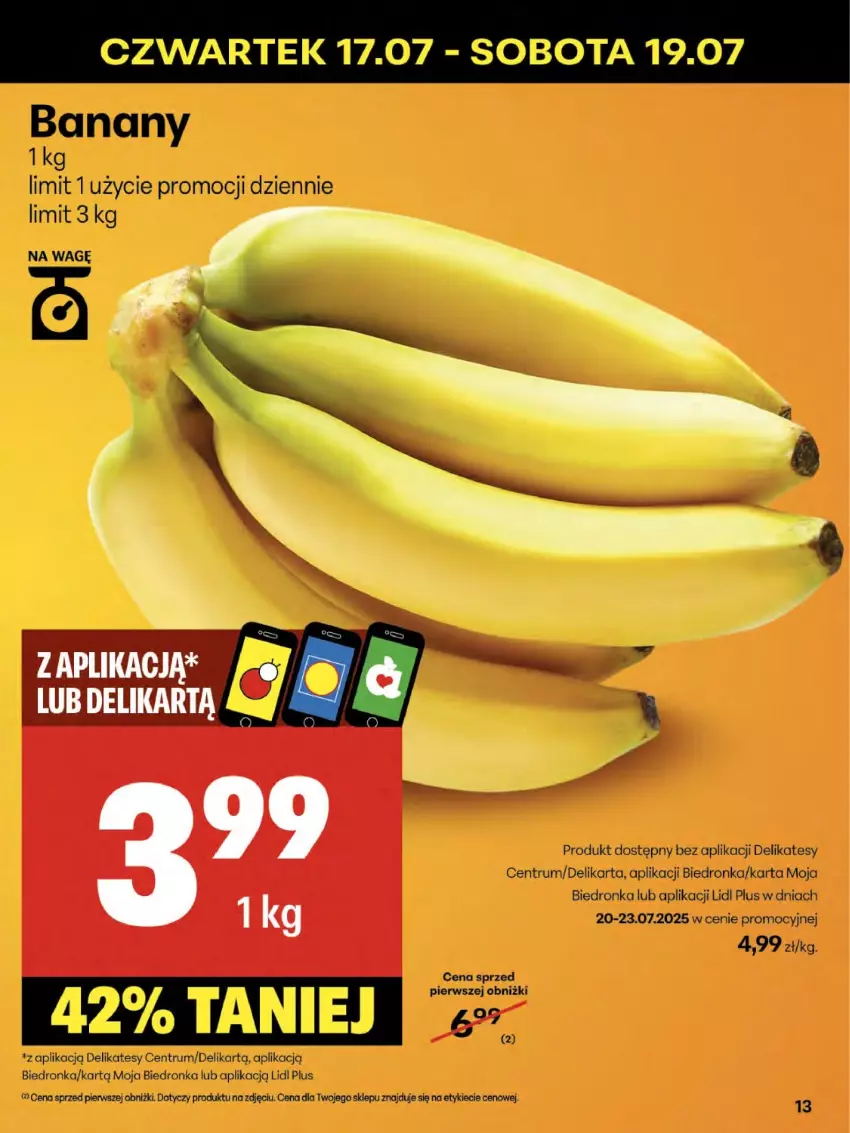 Gazetka promocyjna Delikatesy Centrum - Franczyza DC29 Czwartek - ważna 17.07 do 23.07.2025 - strona 13 - produkty: Banany, Rum