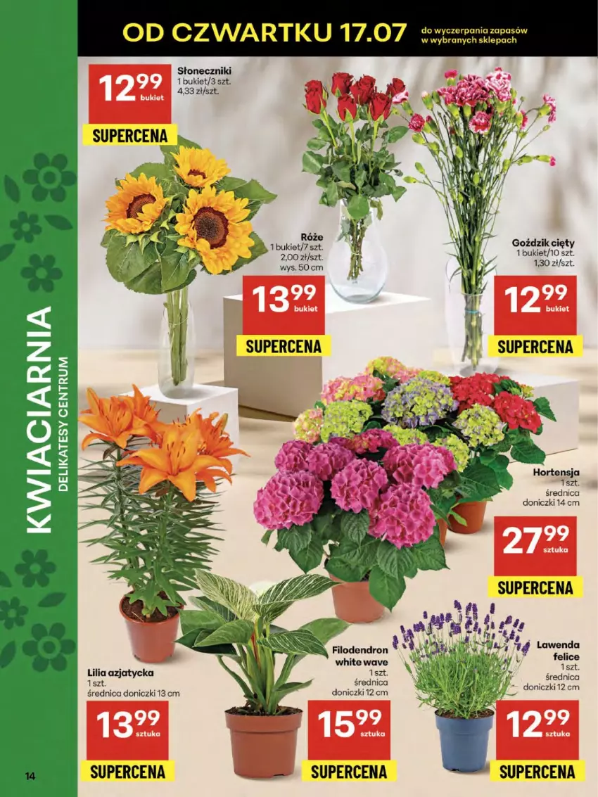 Gazetka promocyjna Delikatesy Centrum - Franczyza DC29 Czwartek - ważna 17.07 do 23.07.2025 - strona 14 - produkty: Bukiet, Fa
