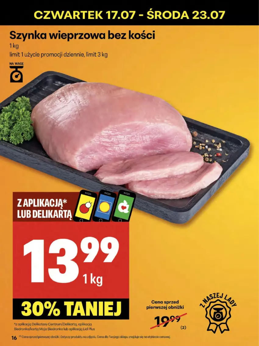 Gazetka promocyjna Delikatesy Centrum - Franczyza DC29 Czwartek - ważna 17.07 do 23.07.2025 - strona 16 - produkty: Rum, Szynka, Szynka wieprzowa