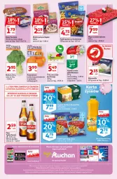 Gazetka promocyjna Auchan - Pięknego Dnia Kobiet Moje Auchan - Gazetka - ważna od 10.03 do 10.03.2021 - strona 2 - produkty: Mozzarella, Piwa, Piwo, Piec, Sos, Ser, Gra, Kupiec, Tyskie, Tofu, Płatki owsiane, Szprot, Szprot w sosie, Fanta, Deser, Frytki, Wosana, Fa