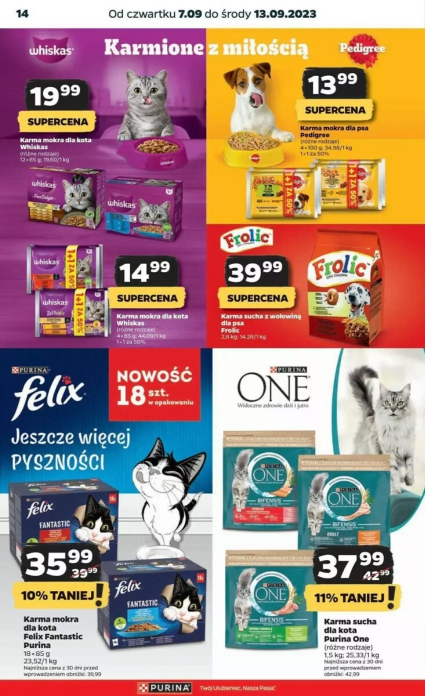 Gazetka promocyjna Netto - ważna 07.09 do 13.09.2023 - strona 6 - produkty: Fa, Fanta, Felix, Koc, Pedigree, Pur, Purina, Whiskas