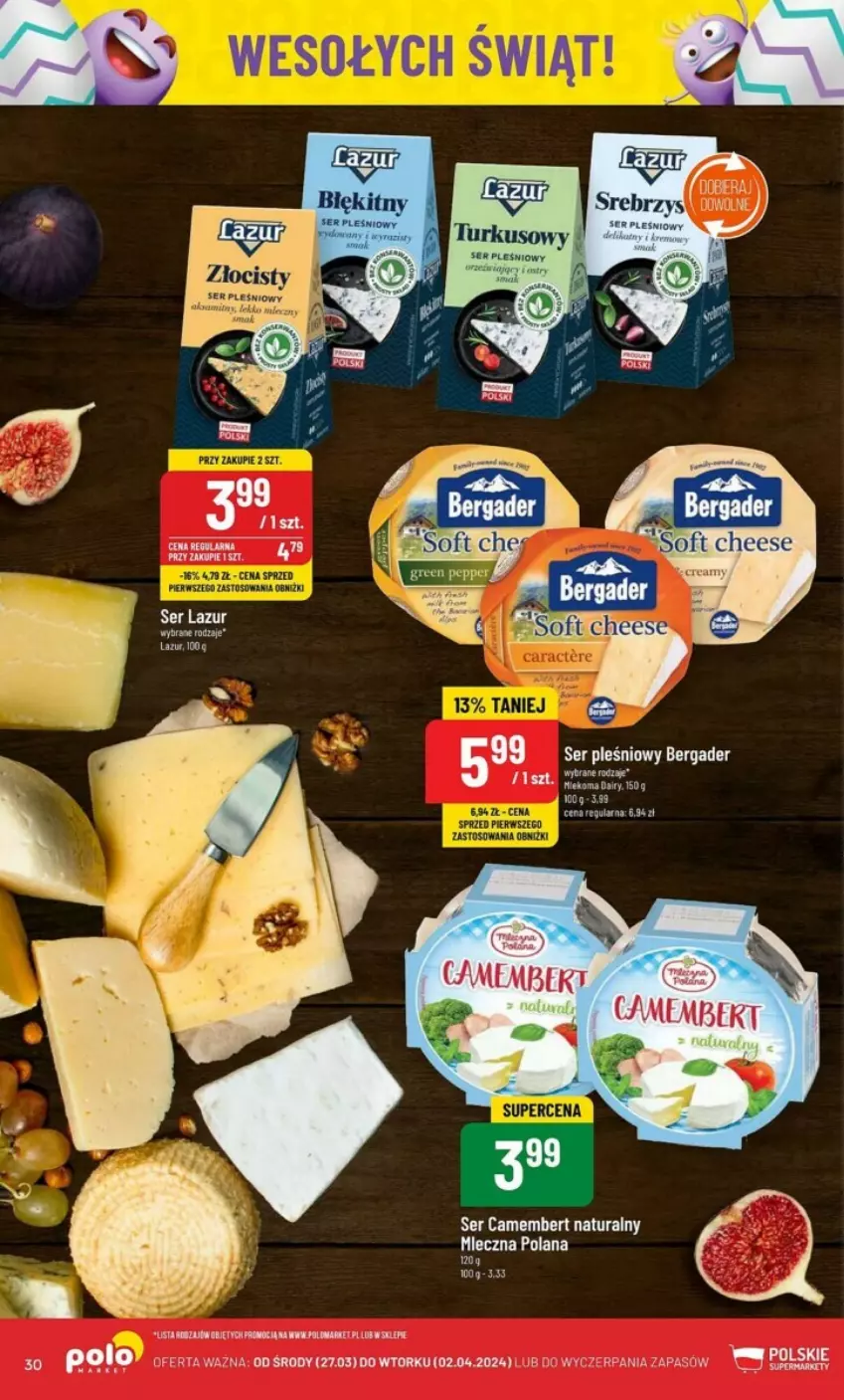 Gazetka promocyjna PoloMarket - ważna 27.03 do 02.04.2024 - strona 24 - produkty: Camembert, LANA, Ser