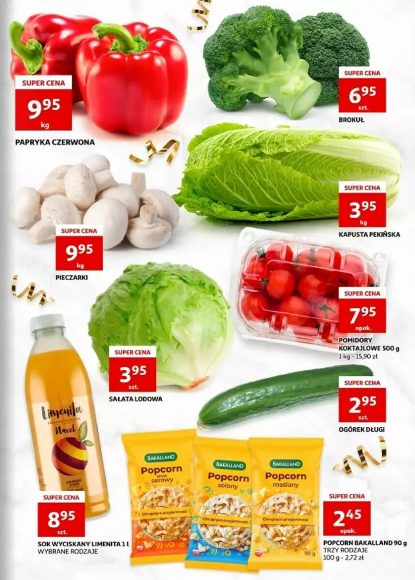 Gazetka promocyjna Auchan - ważna 27.12 do 30.12.2023 - strona 5 - produkty: Bakalland, Fa, Papryka, Papryka czerwona, Pomidory, Popcorn, Sok