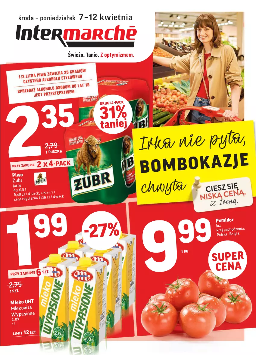 Gazetka promocyjna Intermarche - oferty tygodnia - ważna 07.04 do 12.04.2021 - strona 1 - produkty: LG, Mleko, Mlekovita, Piwo