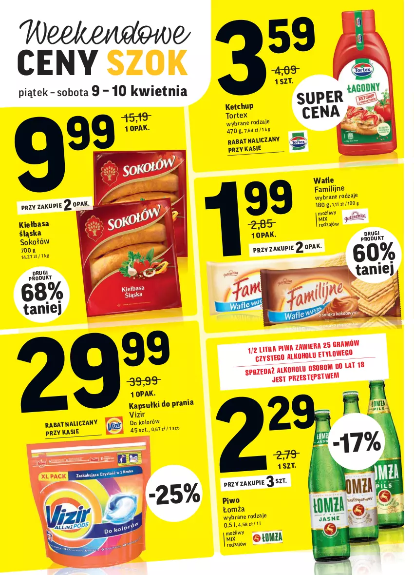 Gazetka promocyjna Intermarche - oferty tygodnia - ważna 07.04 do 12.04.2021 - strona 39 - produkty: Fa, Ketchup, Piwo, Sok, Vizir, Wafle