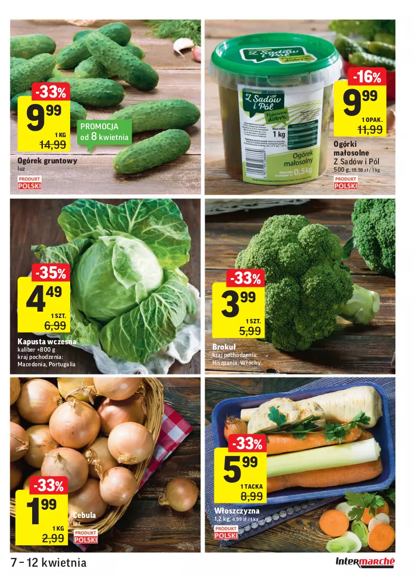 Gazetka promocyjna Intermarche - oferty tygodnia - ważna 07.04 do 12.04.2021 - strona 7 - produkty: Cebula, Grunt, Ogórek, Por