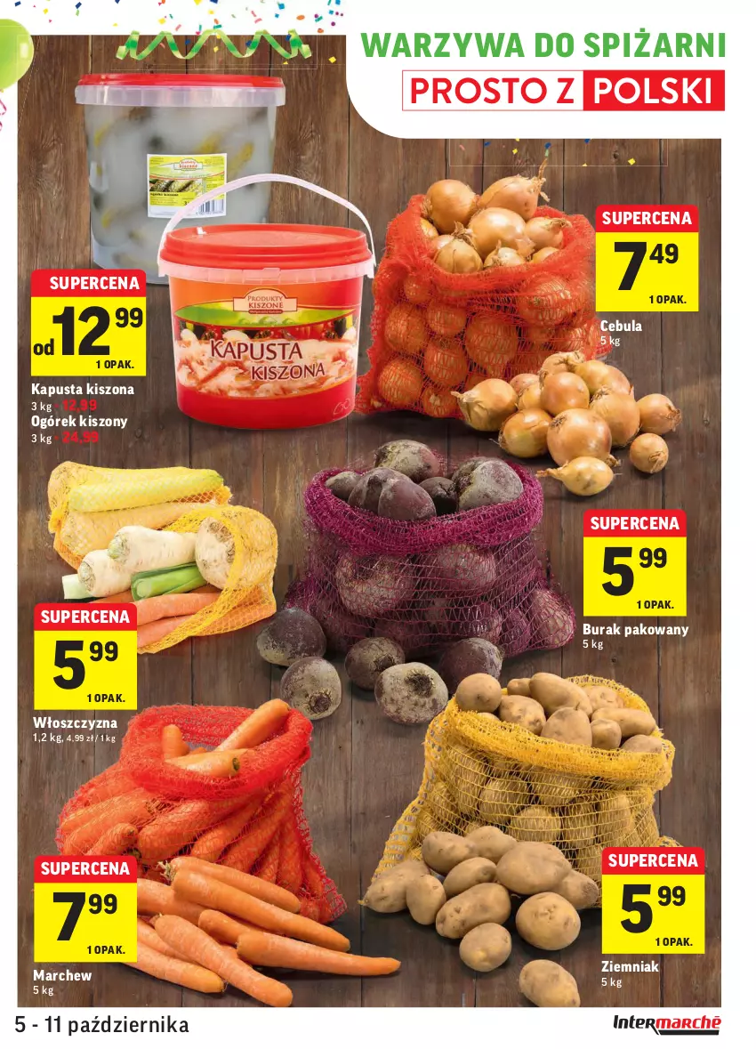 Gazetka promocyjna Intermarche - Gazetka promocyjna - ważna 05.10 do 11.10.2021 - strona 9 - produkty: Cebula, Ogórek, Warzywa