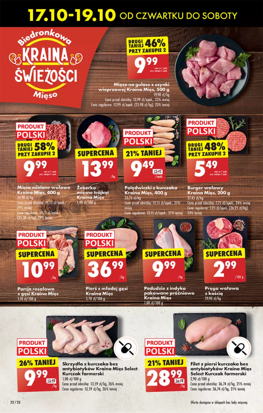 Gazetka promocyjna Biedronka - Od Czwartku - ważna 17.10 do 23.10.2024 - strona 24 - produkty: Burger, Fa, Filet z piersi kurczaka, Kurczak, Mięso, Mięso mielone, Polędwiczki z kurczaka, Pręga wołowa