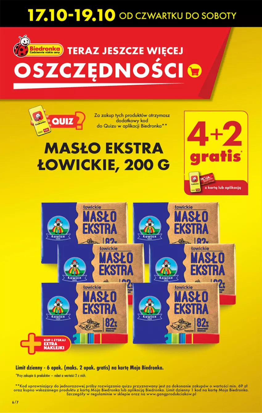 Gazetka promocyjna Biedronka - Od Czwartku - ważna 17.10 do 23.10.2024 - strona 6 - produkty: Gra, Masło, Quiz