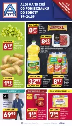 Gazetka promocyjna Aldi - Pełny katalog - Gazetka - ważna od 24.09 do 24.09.2022 - strona 1 - produkty: Mięso mielone, Kujawski, Sok, Gra, Prince Polo, Mięsne specjały, Kurtka, Ziemniaki, Olej rzepakowy, Wino, Masło, Olej, Mięso, Nektar, Hortex, Fa