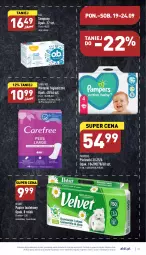 Gazetka promocyjna Aldi - Pełny katalog - Gazetka - ważna od 24.09 do 24.09.2022 - strona 21 - produkty: Rum, Pampers, Papier, Tampony, Papier toaletowy, Velvet, Carefree, Wkładki, O.B.