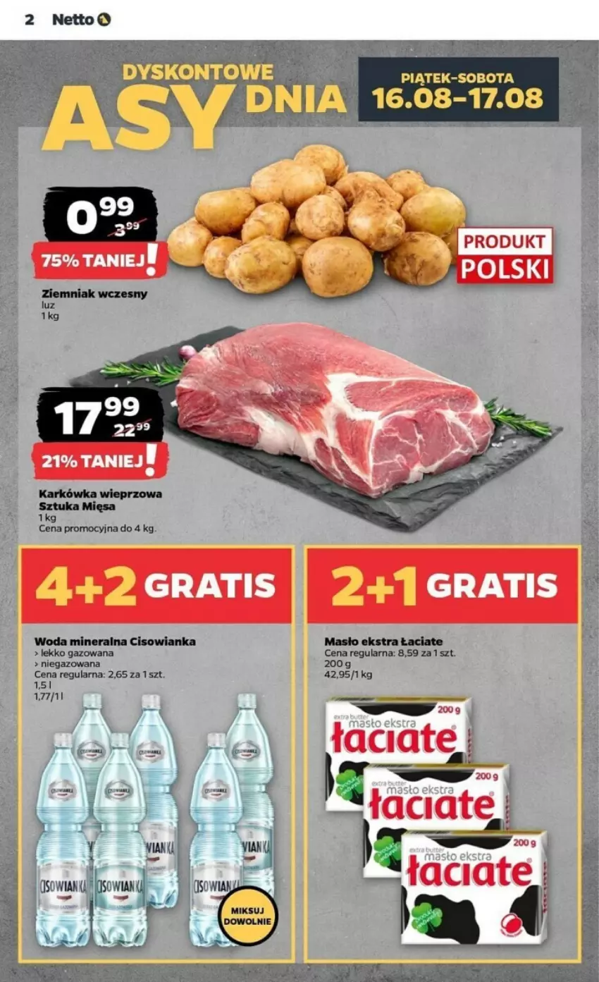 Gazetka promocyjna Netto - ważna 16.08 do 21.08.2024 - strona 12 - produkty: Cisowianka, Masło, Woda, Woda mineralna