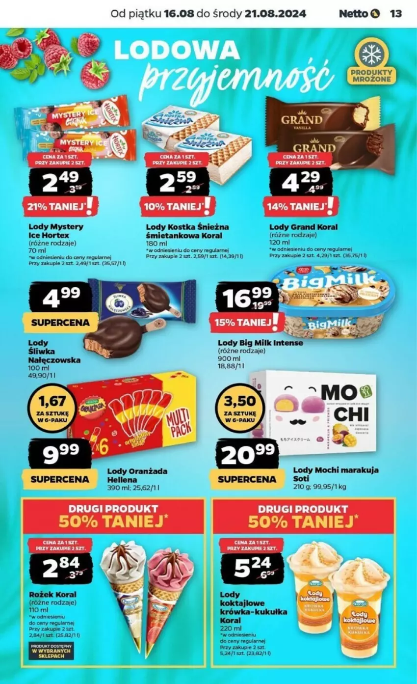 Gazetka promocyjna Netto - ważna 16.08 do 21.08.2024 - strona 5 - produkty: Gra, Hellena, Hortex, Lody, Oranżada