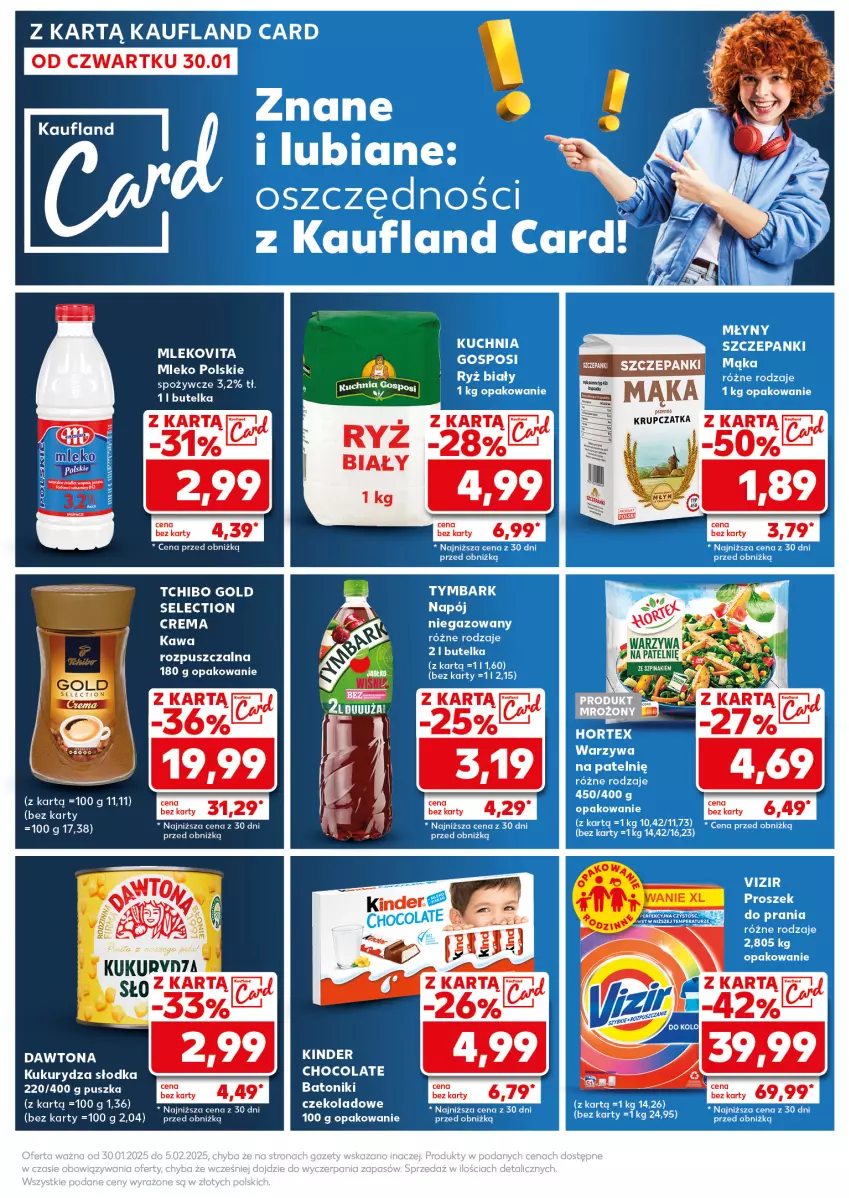 Gazetka promocyjna Kaufland - Mocny Start - ważna 03.02 do 05.02.2025 - strona 5 - produkty: Fa, Kawa, Kuchnia, Kukurydza, Mleko, Mlekovita, Ryż, Ryż biały, Tchibo, Top, Tymbark, Vizir, Warzywa