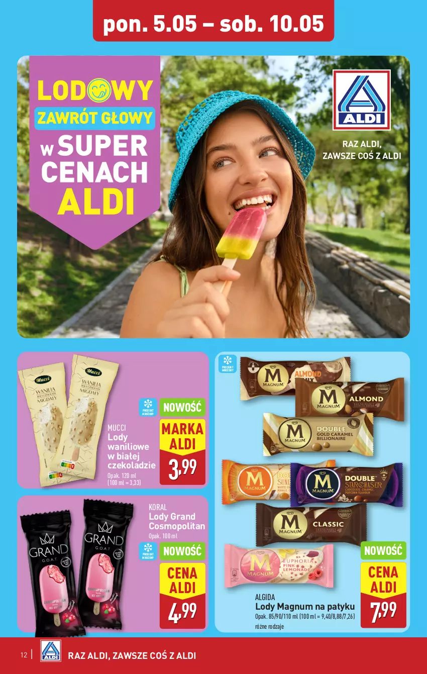 Gazetka promocyjna Aldi - Pełna oferta - ważna 05.05 do 09.05.2025 - strona 12 - produkty: Algida, Gra, LG, Lody, Mop