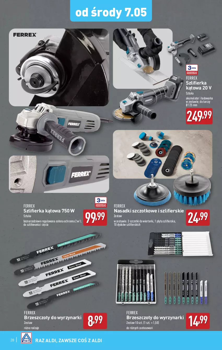 Gazetka promocyjna Aldi - Pełna oferta - ważna 05.05 do 09.05.2025 - strona 28 - produkty: Akumulator, Płyta, Szlifierka, Szlifierka kątowa, Warka