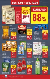 Gazetka promocyjna Aldi - Pełna oferta - Gazetka - ważna od 09.05 do 09.05.2025 - strona 14 - produkty: Tchibo, Dawtona, Kawa rozpuszczalna, Sok, Mus, Kawa ziarnista, Kawa, Herbata czarna, Wafle, Lipton, Czekolada, Toffifee, E. Wedel, Herbata, Napój, Fa
