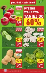 Gazetka promocyjna Aldi - Pełna oferta - Gazetka - ważna od 09.05 do 09.05.2025 - strona 2 - produkty: Piec, Warzywa, Ziemniaki, Pieczarki krojone, Grunt, Pomidory