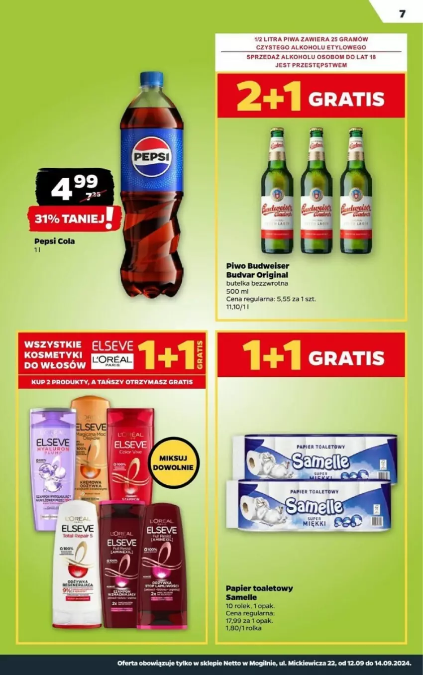 Gazetka promocyjna Netto - ważna 12.09 do 14.09.2024 - strona 10 - produkty: Elseve, Gin, Gra, Papier, Papier toaletowy, Piwa, Piwo, Ser