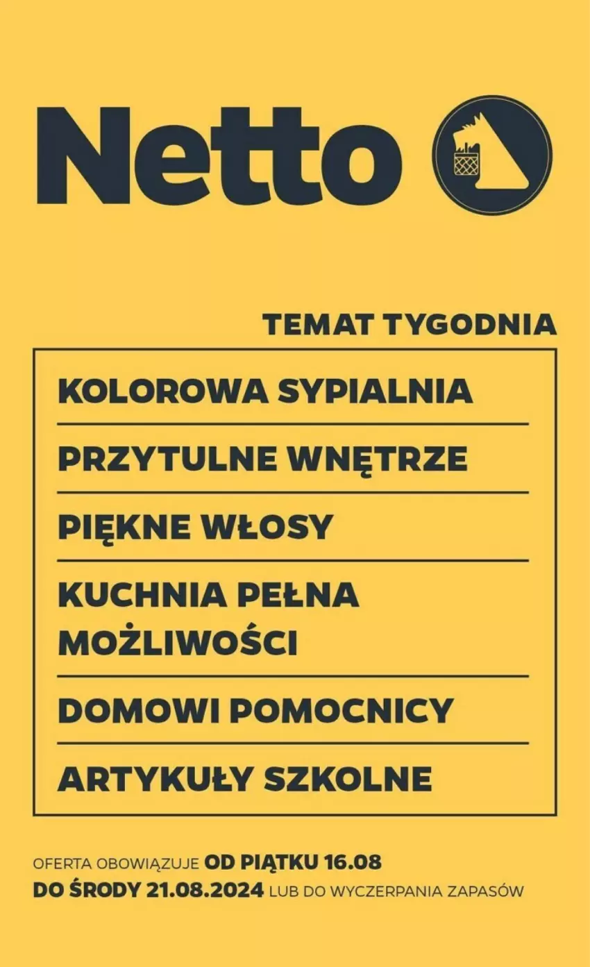 Gazetka promocyjna Netto - ważna 16.08 do 21.08.2024 - strona 1 - produkty: Kuchnia, Sypialnia