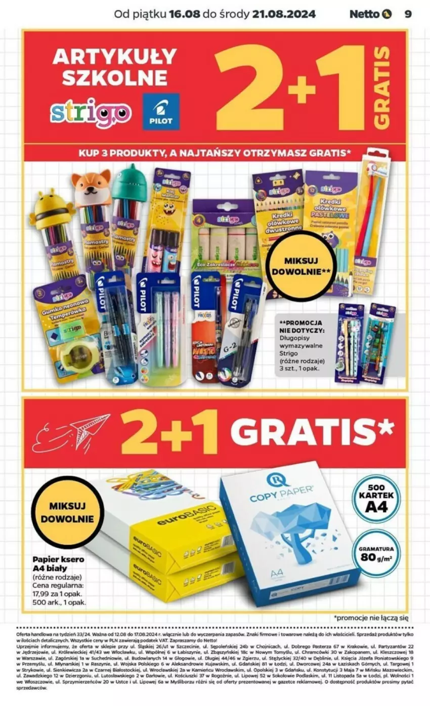 Gazetka promocyjna Netto - ważna 16.08 do 21.08.2024 - strona 11 - produkty: Długopis, Fa, Kawa, Kujawski, Mars, Papier, Ser, Sok, Stock, Top