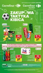 Gazetka promocyjna Carrefour - Gazetka Zakupowa taktyka kibica - Gazetka - ważna od 28.06 do 28.06.2026 - strona 1 - produkty: Piwo, BIC, Chipsy, Coca-Cola, Napój gazowany, Fanta, Sprite, Napój, Captain Jack, Kokos, Fa