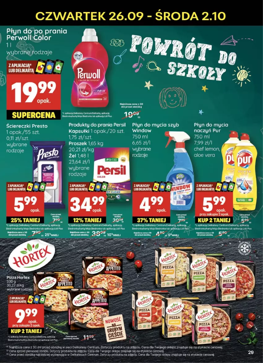 Gazetka promocyjna Delikatesy Centrum - NOWA GAZETKA Delikatesy Centrum od 26 września! 26.09-02.10.2024 - ważna 26.09 do 02.10.2024 - strona 29 - produkty: Aloe vera, Figi, Hortex, Kosz, Orka, Persil, Pizza, Płyn do mycia, Pur, Rum