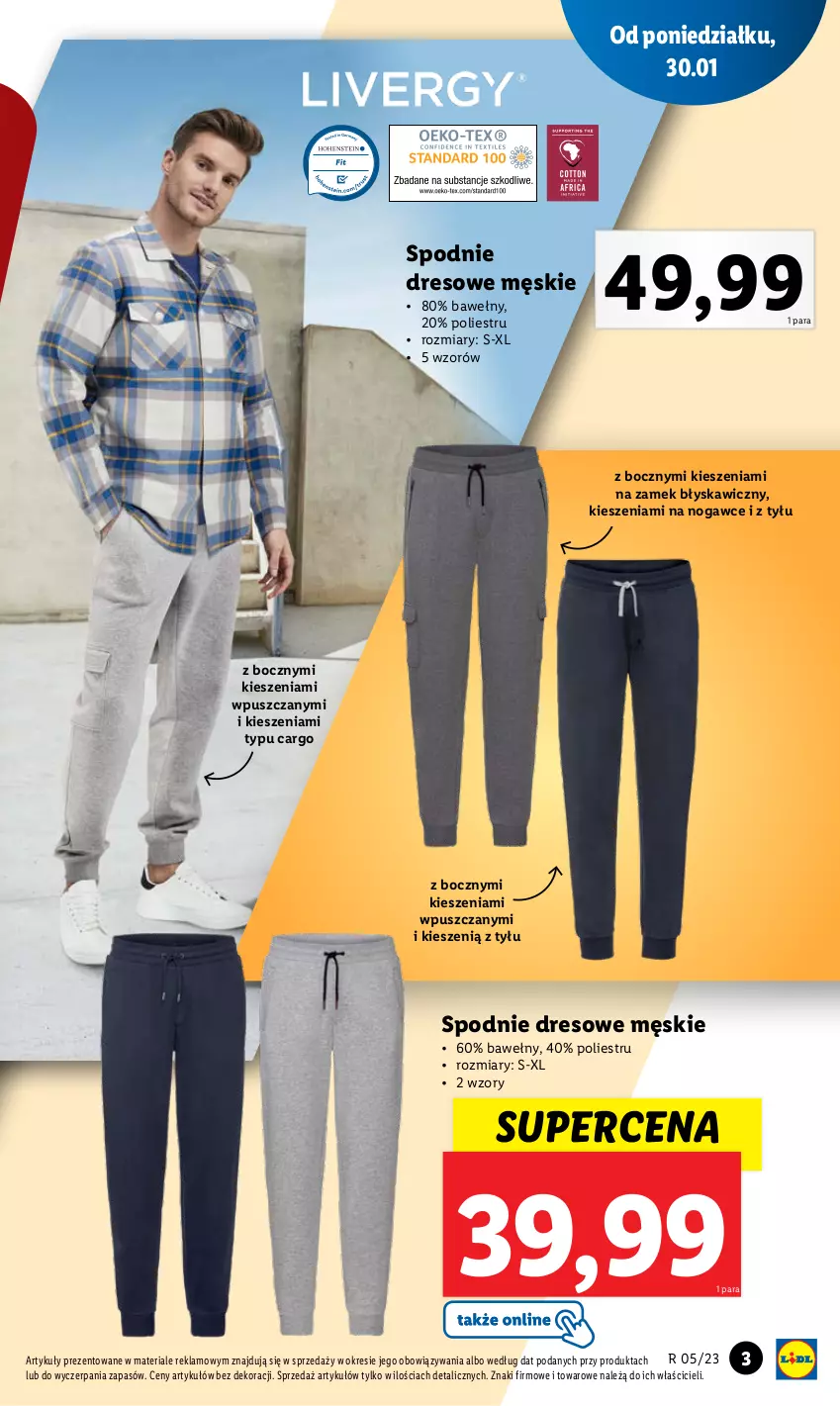Gazetka promocyjna Lidl - GAZETKA - ważna 30.01 do 04.02.2023 - strona 3 - produkty: Dres, Spodnie, Spodnie dresowe