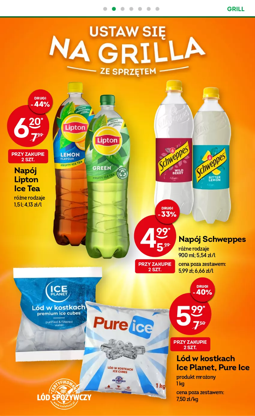 Gazetka promocyjna Żabka - ważna 24.05 do 06.06.2023 - strona 20 - produkty: Grill, Ice tea, Lipton, Napój, Pur, Schweppes