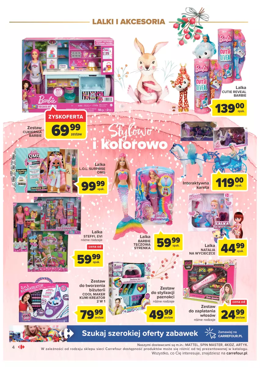 Gazetka promocyjna Carrefour - Gazetka Zabawki część 2 - ważna 29.11 do 24.12.2022 - strona 4 - produkty: Barbie, Lalka, Mattel, Tera
