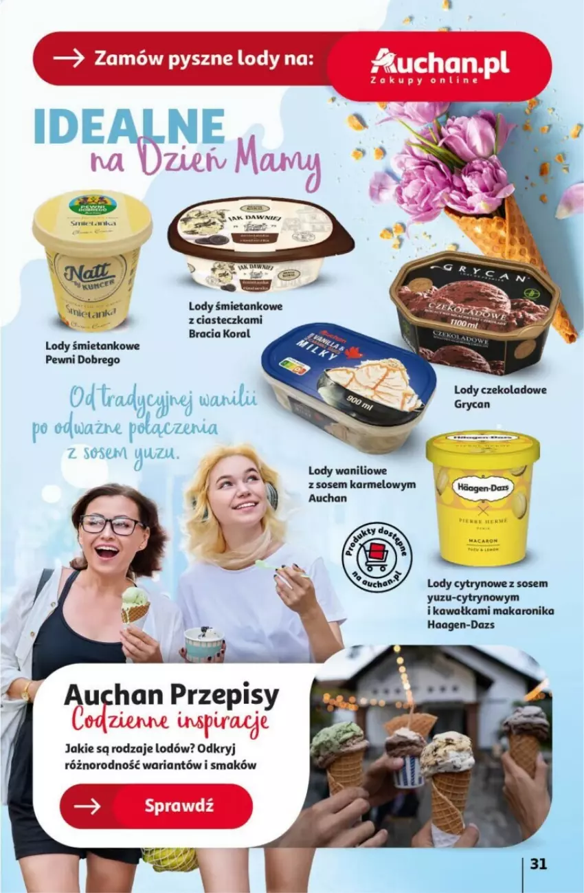 Gazetka promocyjna Auchan - ważna 16.05 do 22.05.2024 - strona 25 - produkty: Kawa, Lody, Makaron, Sos
