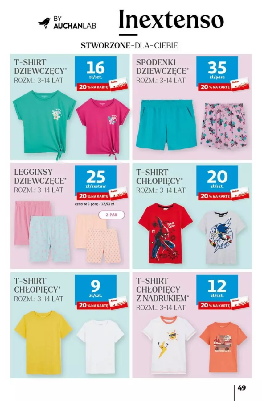 Gazetka promocyjna Auchan - ważna 16.05 do 22.05.2024 - strona 44 - produkty: Gin, Legginsy, T-shirt