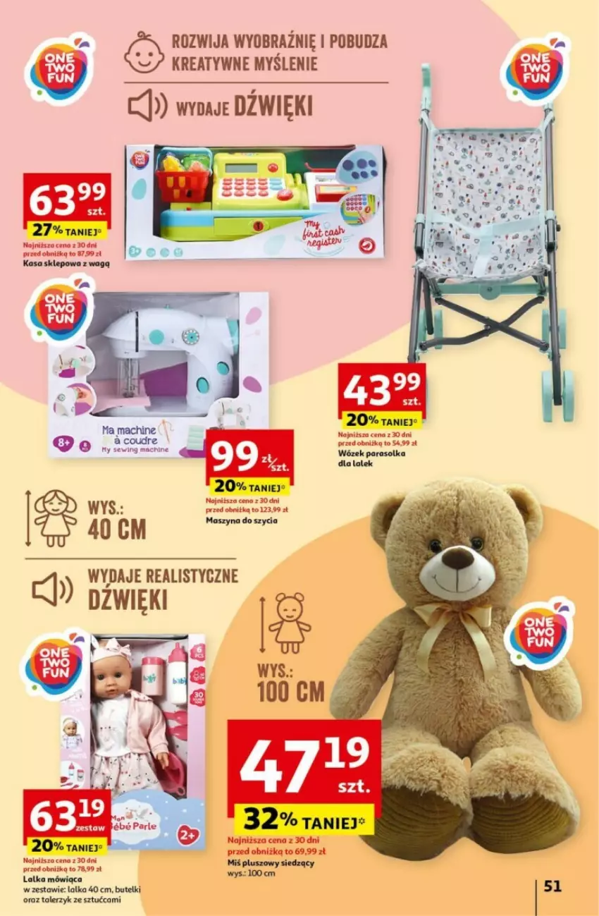 Gazetka promocyjna Auchan - ważna 16.05 do 22.05.2024 - strona 47 - produkty: Lalka, Parasol, Talerz, Talerzyk, Wózek