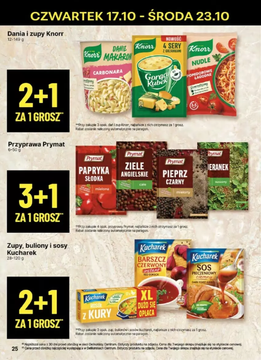 Gazetka promocyjna Delikatesy Centrum - ważna 17.10 do 23.10.2024 - strona 18 - produkty: Bulion, Gra, Knorr, Kucharek, Lion, Piec, Prymat, Przyprawy, Rum, Ser, Sos, Sos pieczeniowy