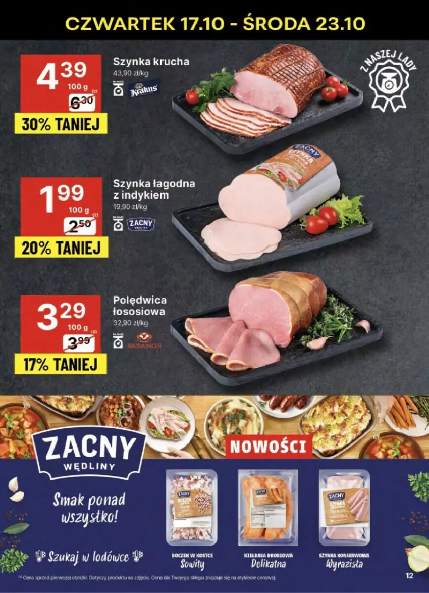 Gazetka promocyjna Delikatesy Centrum - ważna 17.10 do 23.10.2024 - strona 4 - produkty: Ocet, Polędwica, Ser, Sos, Szynka