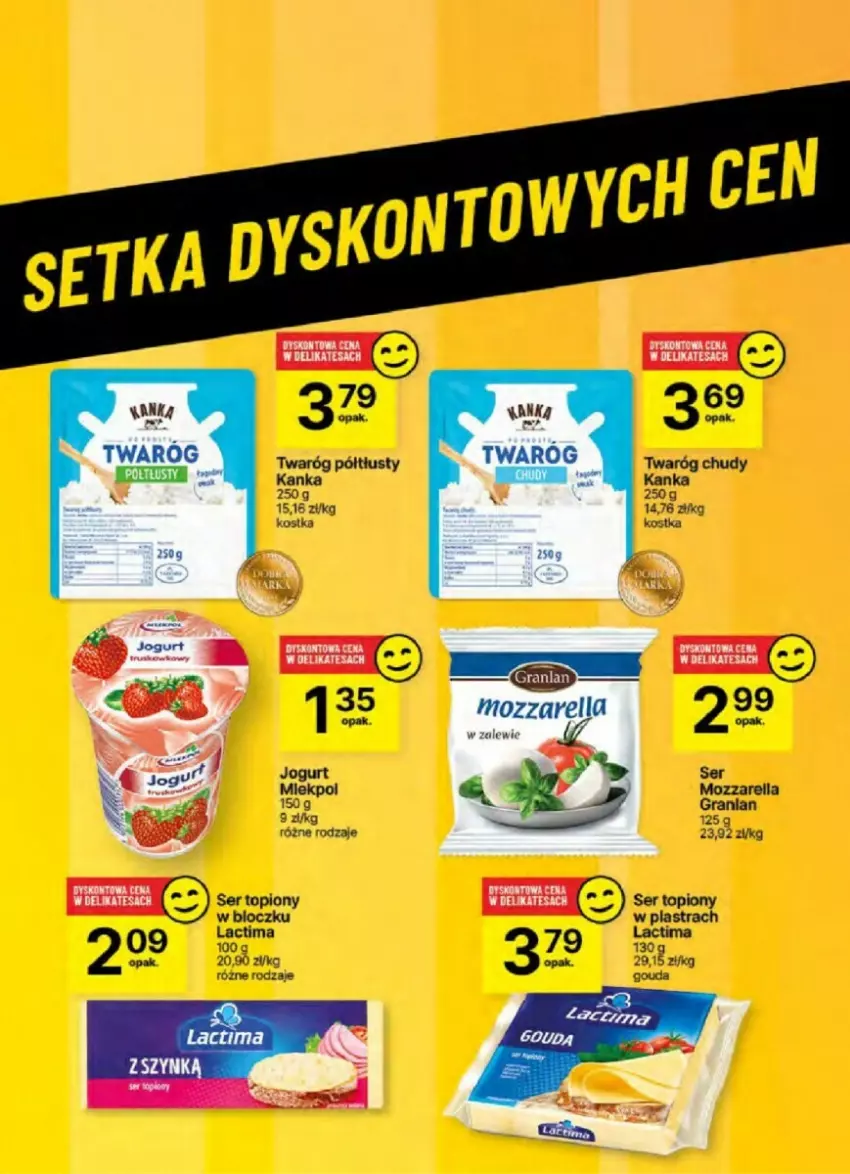 Gazetka promocyjna Delikatesy Centrum - ważna 17.10 do 23.10.2024 - strona 43 - produkty: Ser, Ser topiony, Top, Twaróg, Twaróg półtłusty