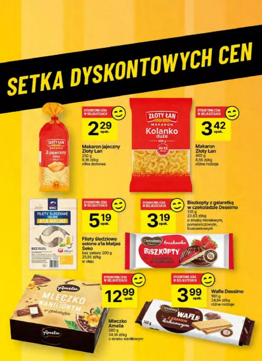 Gazetka promocyjna Delikatesy Centrum - ważna 17.10 do 23.10.2024 - strona 50 - produkty: Biszkopty, Gala, Makaron, Miecz