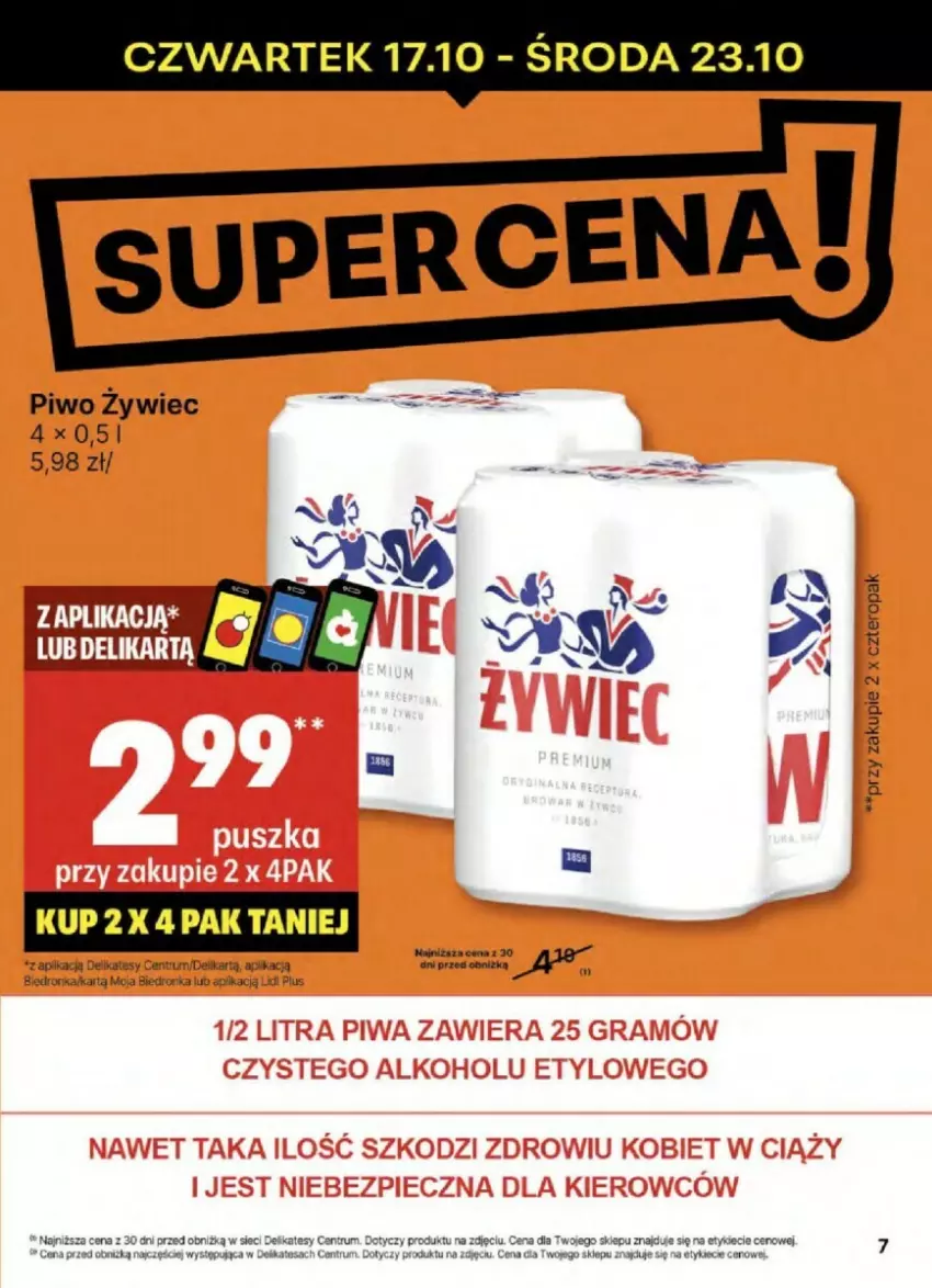 Gazetka promocyjna Delikatesy Centrum - ważna 17.10 do 23.10.2024 - strona 57 - produkty: Piwo