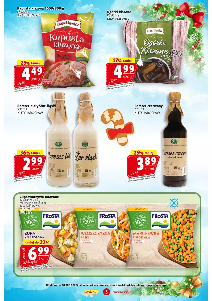 Gazetka promocyjna Prim Market - ważna 18.12 do 28.12.2025 - strona 5 - produkty: Kalafior, Marchewka, Zupa