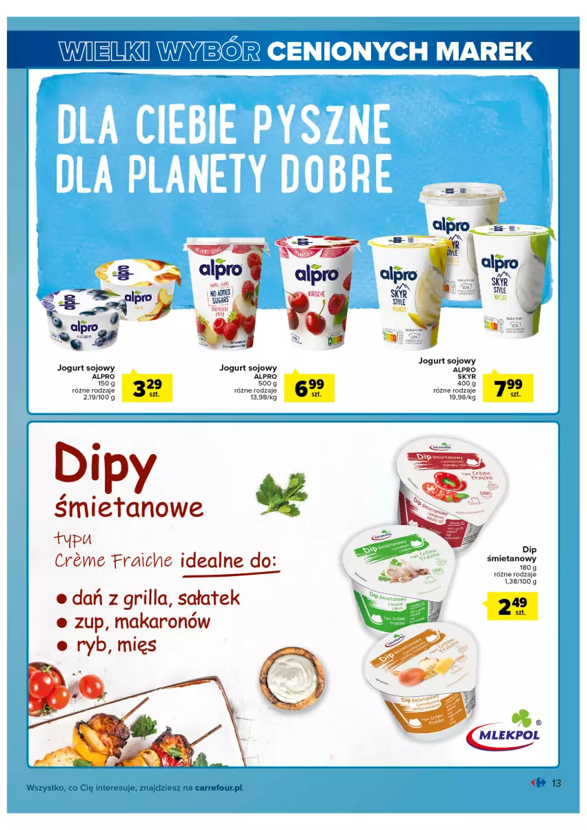 Gazetka promocyjna Carrefour - Gazetka Market - ważna 31.05 do 11.06.2022 - strona 13 - produkty: Alpro, Grill, Jogurt, Makaron, Sałat