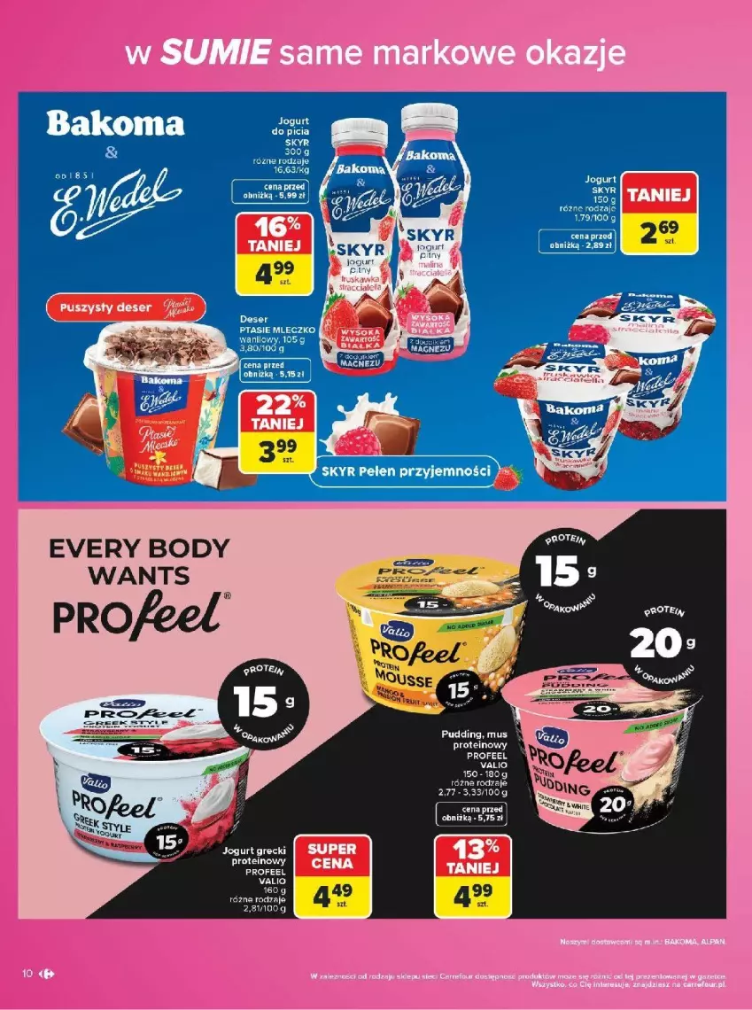 Gazetka promocyjna Carrefour - Gazetka Carrefour w SUMIE same markowe okazje - ważna 03.08 do 14.08.2026 - strona 10 - produkty: Jogurt, Mus, Pudding